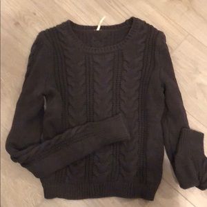 FREE PEOPLE CABLE KNIT SWEATER